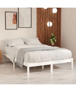 vidaXL Giroletto in Legno Massello di Pino Bianco 140x200 cm