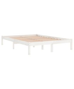 vidaXL Giroletto in Legno Massello di Pino Bianco 140x200 cm