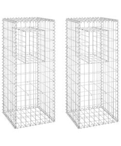 Cesti a Gabbione a Torre 2 pz 40x40x100 cm in Ferro