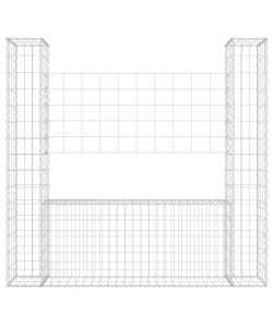 Gabbione a U con 2 Pali in Ferro 140x20x150 cm