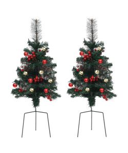 Alberi di Natale Artificiali per Viali 2 pz 76 cm in PVC