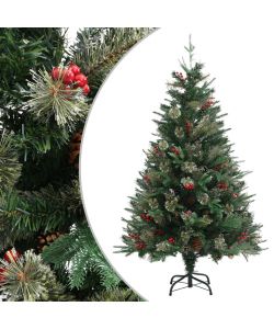 Albero di Natale con Pigne Verde 120 cm in PVC e PE