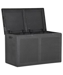 Baule da Giardino 180 L Nero in Rattan PP