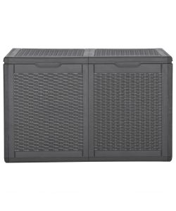 Baule da Giardino 180 L Nero in Rattan PP