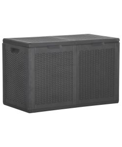 Baule da Giardino 180 L Nero in Rattan PP