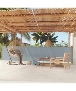Tenda Laterale Retrattile per Patio 117x600 cm Grigia
