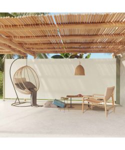 Tenda da Sole Laterale Retrattile per Patio 200x600 cm Crema
