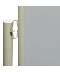 Tenda da Sole Laterale Retrattile per Patio 200x600 cm Grigia