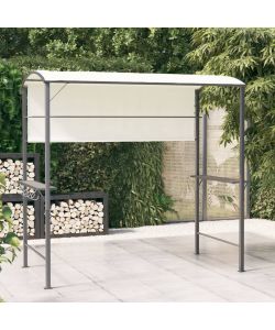 Gazebo con Tetto 220x110x200 cm Crema