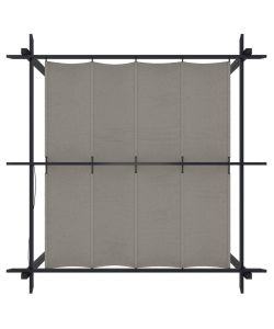 vidaXL Pergola da Giardino con Tetto Retrattile - Crema - 3x3 m