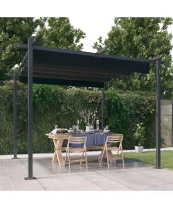 Pergola da Giardino con Tetto Retrattile 3x3 m Antracite