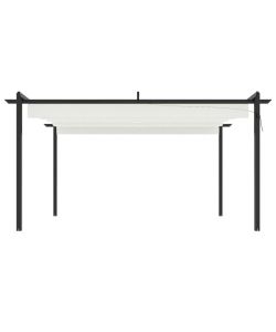 Pergola da Giardino con Tetto Retrattile 4x3 m Crema