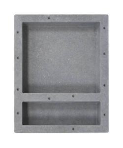 Nicchia da Doccia con 2 Scomparti Grigio Opaco 41x51x10 cm