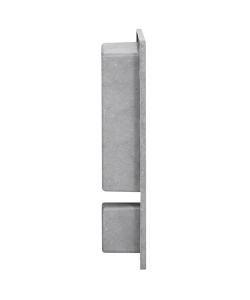 Nicchia da Doccia con 2 Scomparti Grigio Opaco 41x51x10 cm