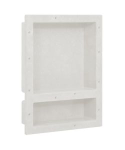 Nicchia da Doccia con 2 Scomparti Bianco Opaco 41x51x10 cm
