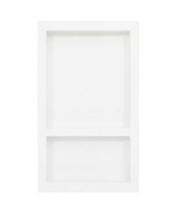Nicchia da Doccia con 2 Scomparti Bianco Lucido 41x69x9 cm