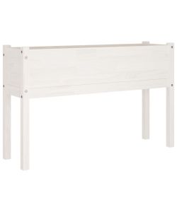 Fioriere da Giardino 2 pz Bianche 110x31x70 cm in Legno di Pino