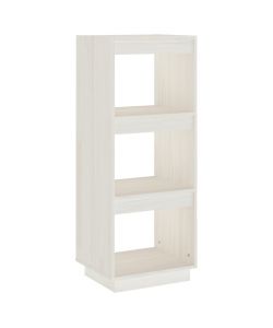 Libreria/Divisorio Bianco 40x35x103cm in Legno Massello di Pino