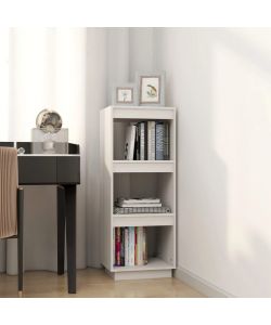 Libreria/Divisorio Bianco 40x35x103cm in Legno Massello di Pino