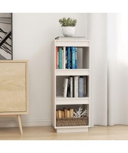 Libreria/Divisorio Bianco 40x35x103cm in Legno Massello di Pino