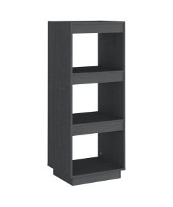 Libreria/Divisorio Grigio 40x35x103cm in Legno Massello di Pino