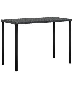 vidaXL Set da Giardino Divano a L - Polyrattan Nero - 161.5x113 cm