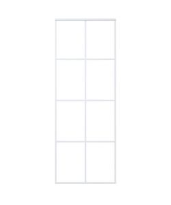 Porta Scorrevole in Vetro ESG e Alluminio 76x205 cm Bianca 151669