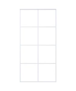 vidaXL Porta Scorrevole in Vetro e Alluminio - Bianca - 102.5x205 cm