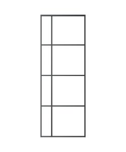 Porta Scorrevole Smerigliato ESG Vetro Alluminio 76x205 cm Nera