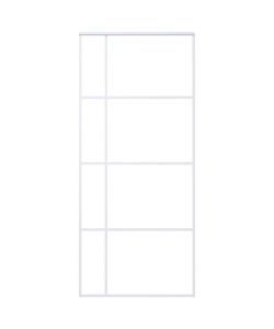 Porta Scorrevole in Vetro ESG e Alluminio 90x205 cm Bianca 151684