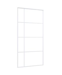 Porta Scorrevole in Vetro ESG e Alluminio 102,5x205 cm Bianca 151689