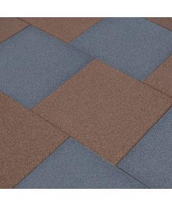 Piastrelle Anticaduta 18 pz in Gomma 50x50x3 cm Grigie