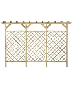 Recinzione a Traliccio con Pergolato 300x50x200cm Legno di Pino