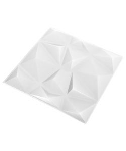 Pannelli Murali 3D 24 pz 50x50 cm Bianchi a Diamante 6 mq