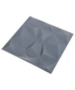 Pannelli Murali 3D 24 pz 50x50 cm Grigi a Diamante 6 mq