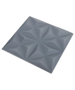 Pannelli Murali 3D 24 pz 50x50 cm Grigi Origami 6 mq