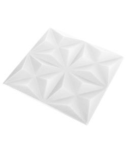 Pannelli Murali 3D 12 pz 50x50 cm Bianchi Origami 3 mq