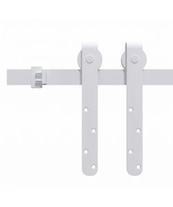 Kit Mini Anta Scorrevole in Acciaio al Carbonio Bianco 183 cm