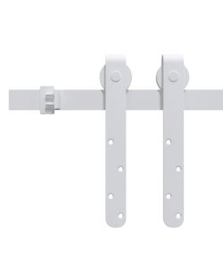 Kit Mini Anta Scorrevole in Acciaio al Carbonio Bianco 200 cm 151691