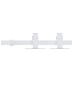 Mini Kit Porta Scorrevole in Acciaio al Carbonio Bianco 200 cm