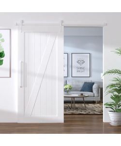 Kit Accessori per Porta Scorrevole 200 cm in Acciaio Bianco 151702