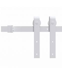 Kit Accessori per Porta Scorrevole 200 cm in Acciaio Bianco 151708