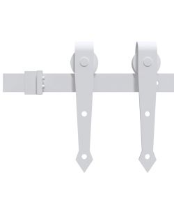 Kit Accessori per Porta Scorrevole 183 cm in Acciaio Bianco 151709