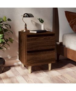 vidaXL Comodini in Legno Massello 2pz Rovere Marrone 40x30x50cm - Eleganti e Funzionali