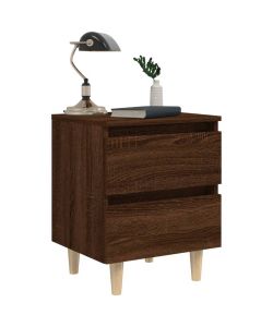 vidaXL Comodini in Legno Massello 2pz Rovere Marrone 40x30x50cm - Eleganti e Funzionali