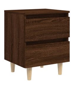 vidaXL Comodini in Legno Massello 2pz Rovere Marrone 40x30x50cm - Eleganti e Funzionali