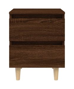 vidaXL Comodini in Legno Massello 2pz Rovere Marrone 40x30x50cm - Eleganti e Funzionali