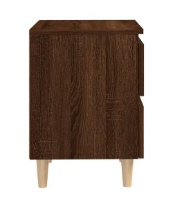 vidaXL Comodini in Legno Massello 2pz Rovere Marrone 40x30x50cm - Eleganti e Funzionali