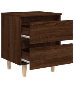 vidaXL Comodini in Legno Massello 2pz Rovere Marrone 40x30x50cm - Eleganti e Funzionali