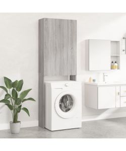 vidaXL Mobile per Lavatrice Grigio Sonoma 64x25,5x190 cm - Spazio Aggiuntivo per Bagno